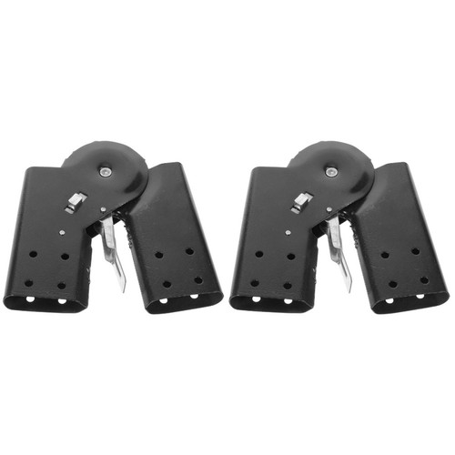 Black metal folding ladder - black,
